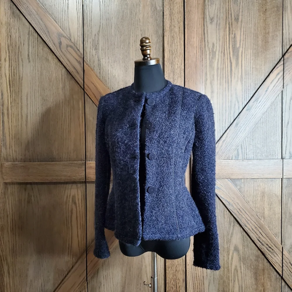 LAST CHANCE Armani Collezioni Boucle Knit Jacket - Picture 1 of 6